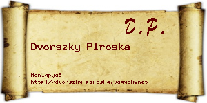 Dvorszky Piroska névjegykártya