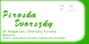 piroska dvorszky business card